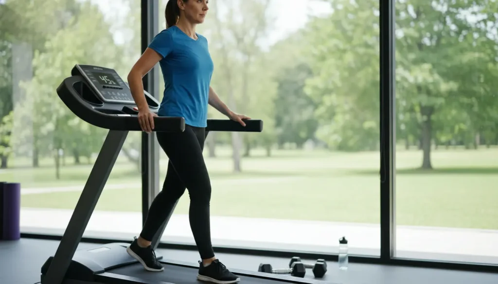 wandelen op loopband met helling