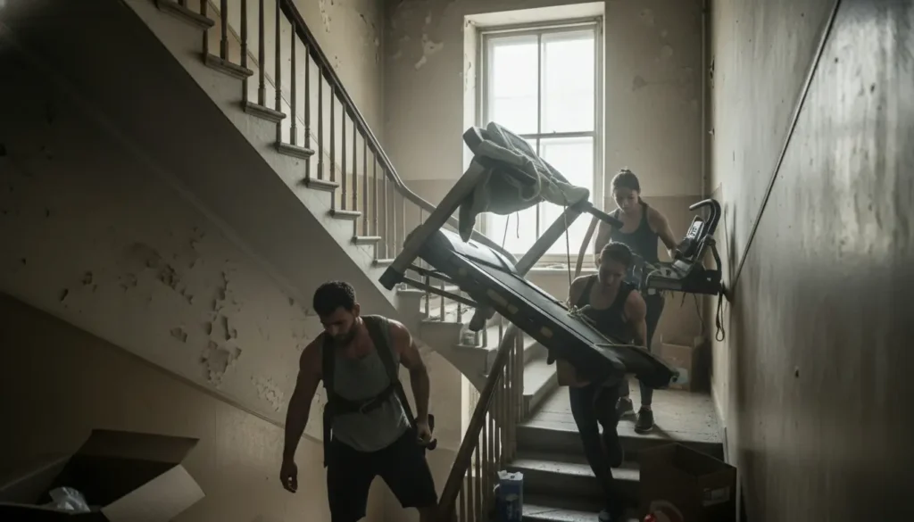 loopband naar boven tillen