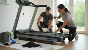 hardloopband schoonmaken