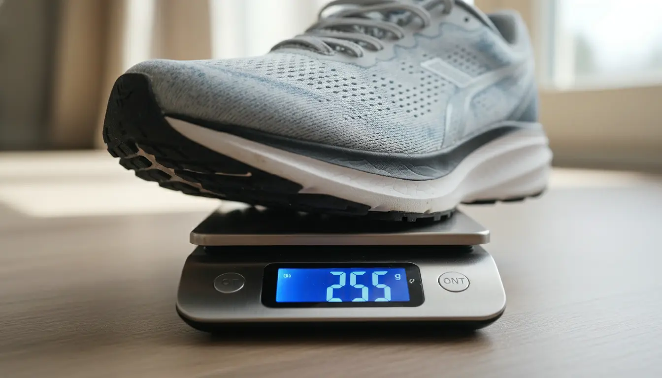 hoeveel weegt een hardloopschoen